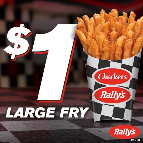 $1 large fry